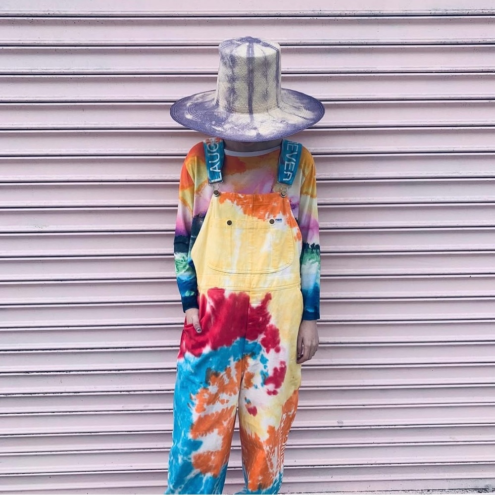 Flan Labs Tie Dye Overalls